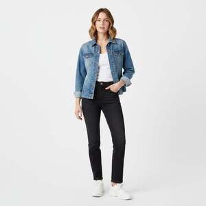 Vintage Mc Jeans Denim Trucker Jacket Blue Medium Wash Button Front Women XS/S